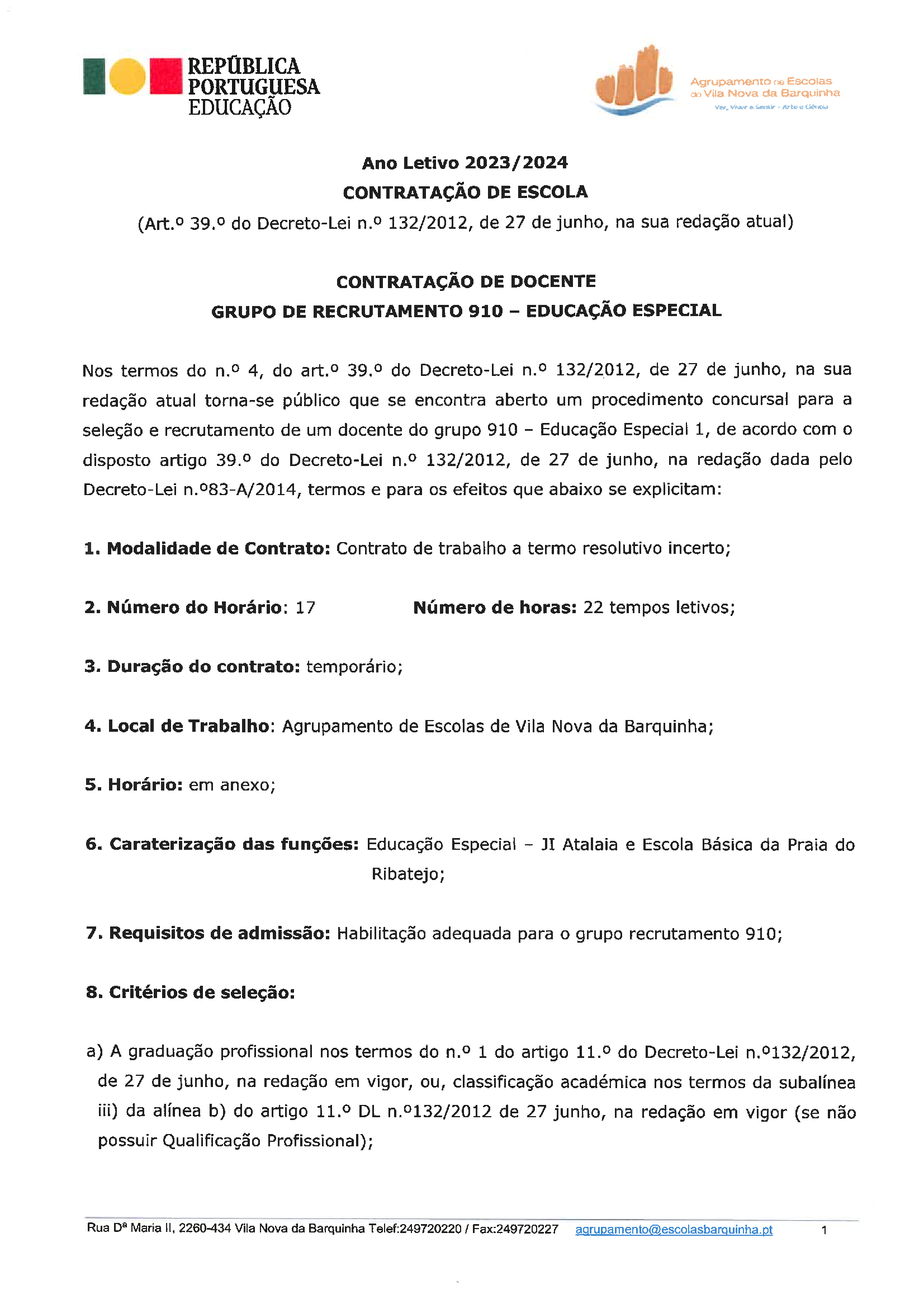 Aviso de Abertura 1 of 3