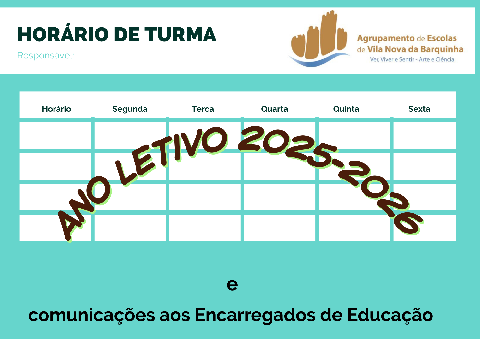 Azul Simples Horário de Aula