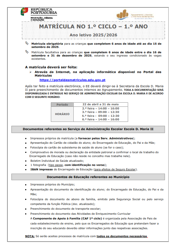 Info Matriculas 1 ciclo afixar 2025 2026 001