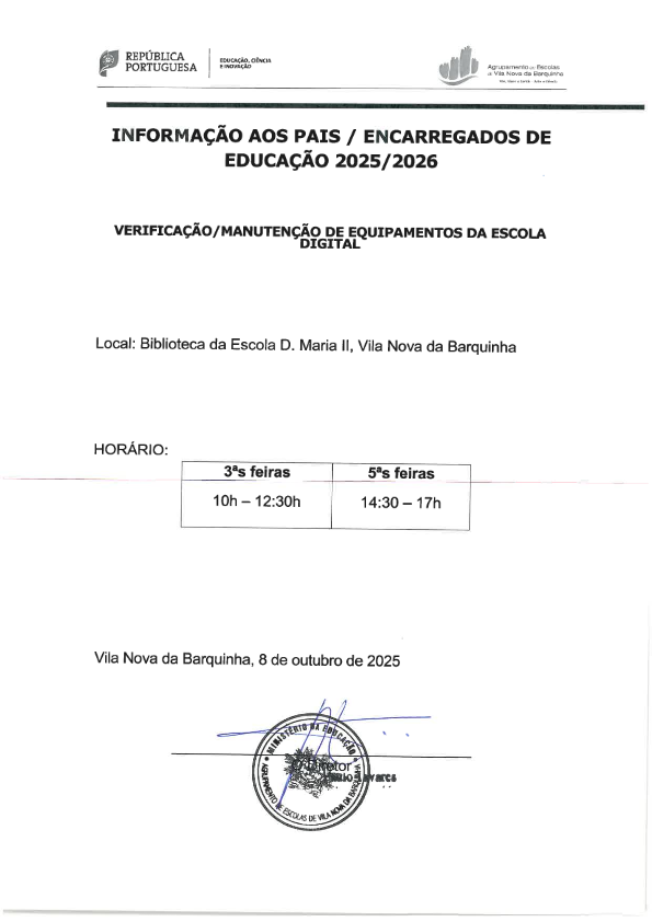 Gabinete Problemas equipamentos da Escola Digital 2026 2027 001