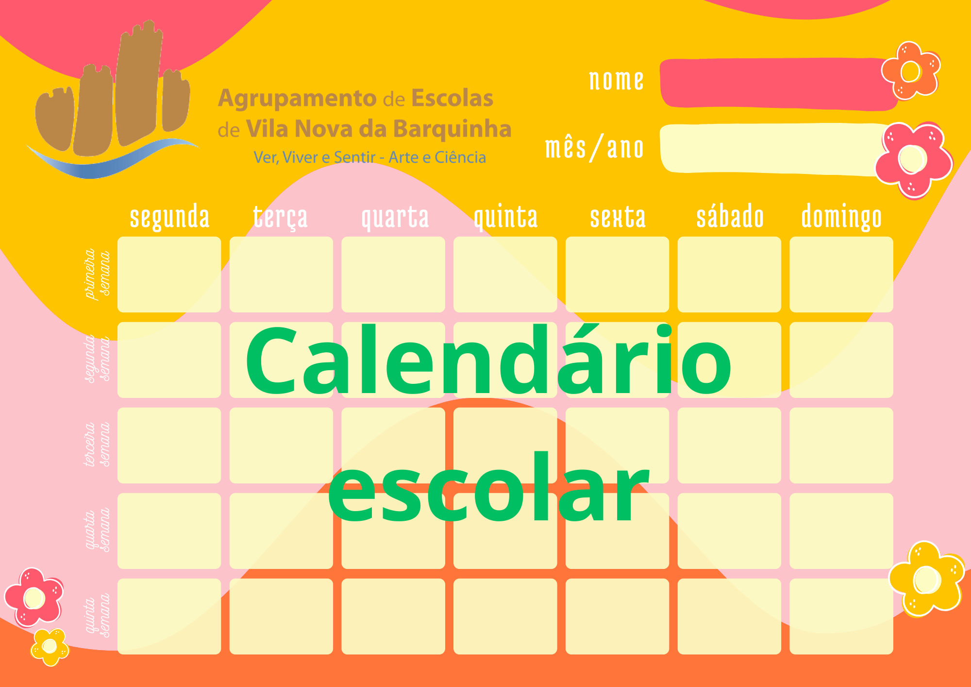 calendario escolar modelo